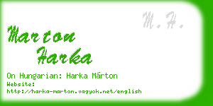 marton harka business card